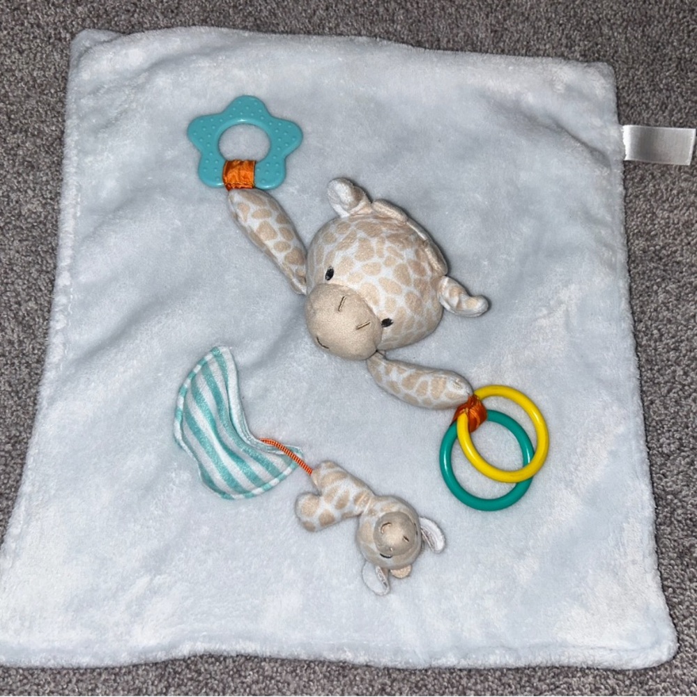 Carter’s Giraffe Mother & Baby Security Blanket with Teething Rings